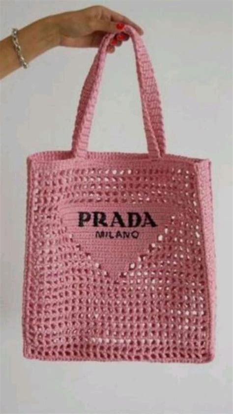 motif prada|CROCHET Purse.